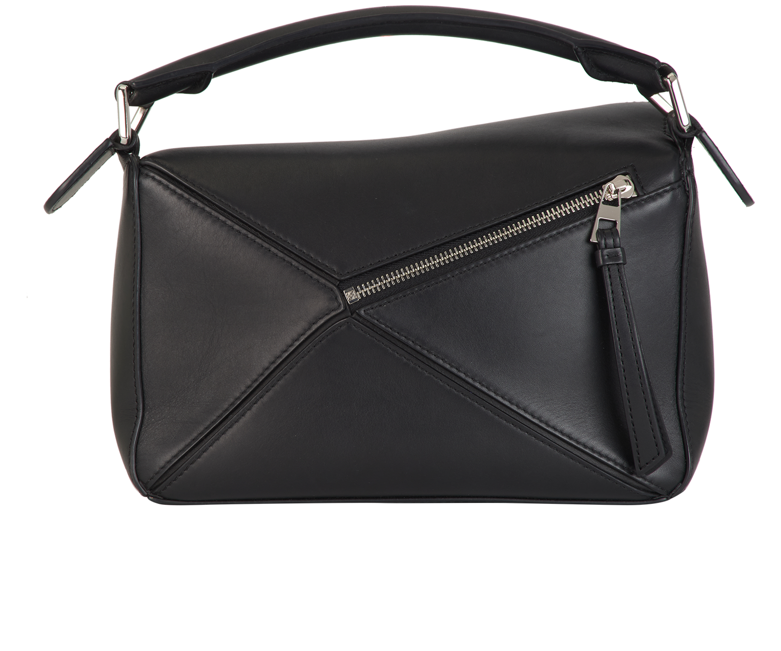 Medium Puzzle Bag, &pound;1,900, Handbags, Black, Leather, Back view